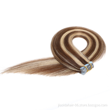 Wholesale 100% Human Hair, #P424 Ombre Color Invisible Tape In Hair Extensions Human Remy Skin Weft Tape Hair Extensions